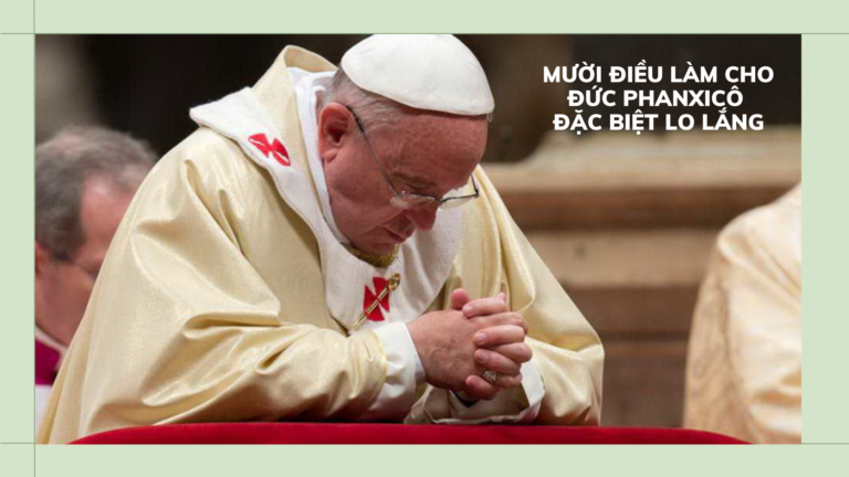 Mười điều làm cho Đức Phanxicô đặc biệt lo lắng