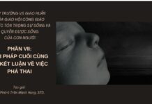 LẬP TRƯỜNG VÀ GIÁO HUẤN CỦA GIÁO HỘI CÔNG GIÁO VỀ VIỆC TÔN TRỌNG SỰ SỐNG VÀ QUYỀN ĐƯỢC SỐNG CỦA CON NGƯỜI, PHẦN 7 – GIẢI PHÁP CUỐI CÙNG VÀ KẾT LUẬN VỀ VIỆC PHÁ THAI
