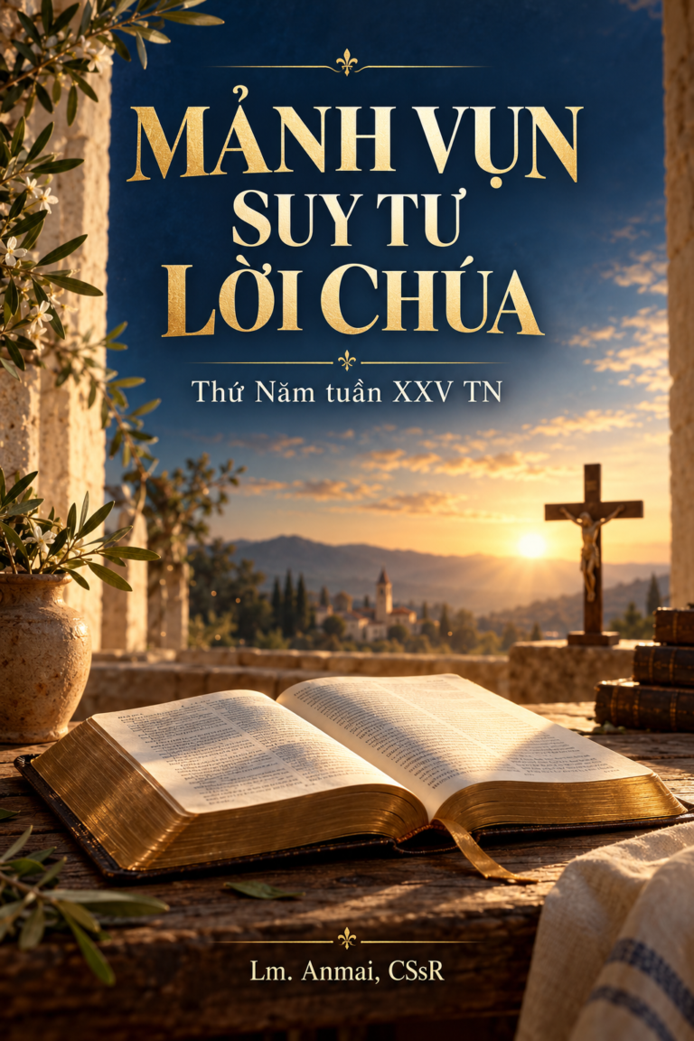 MẢNH VỤN SUY TƯ LỜI CHÚA Thứ Năm tuần XXV TN – Lm. Anmai, CSsR