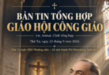 BẢN TIN TỔNG HỢP GIÁO HỘI CÔNG GIÁO – Lm. Anmai, CSsR tổng hợp Thứ Tư, ngày 23 tháng 9 năm 2026