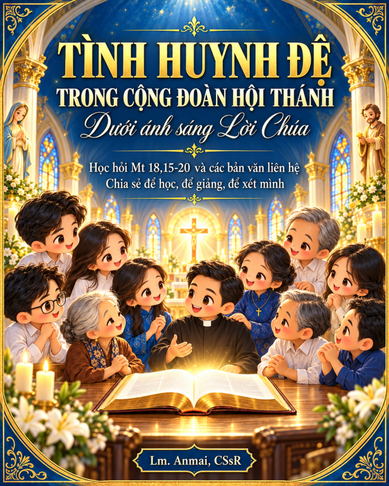 TÌNH HUYNH ĐỆ TRONG CỘNG ĐOÀN HỘI THÁNH Dưới ánh sáng Lời Chúa Học hỏi Mt 18,15-20 và các bản văn liên hệ Chia sẻ để học, để giảng, để xét mình Lm. Anmai, CSsR