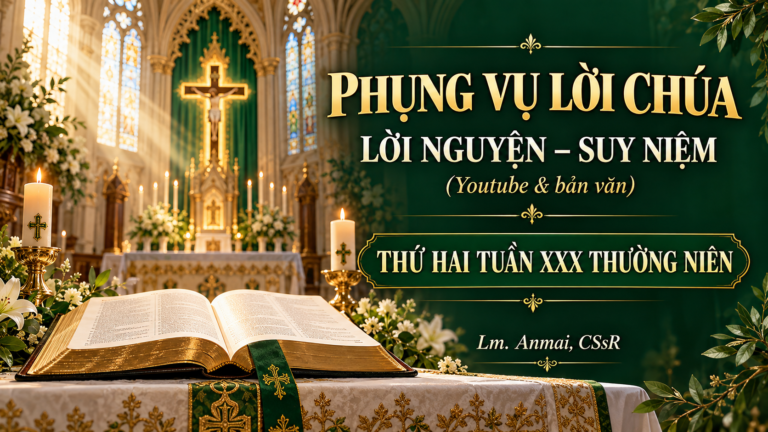 Phụng vụ Lời Chúa – Lời nguyện – Suy niệm (Youtube & bản văn) Thứ Hai tuần XXXX TN – Lm. Anmai, CSsR