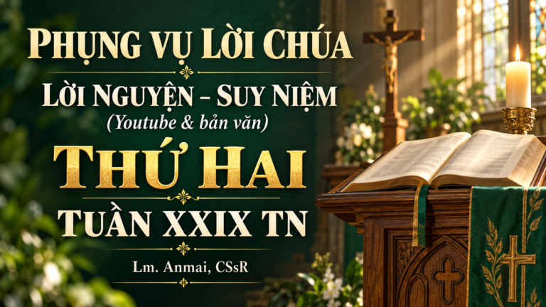 Phụng vụ Lời Chúa – Lời nguyện – Suy niệm (Youtube & bản văn) Thứ Hai tuần  XXIX  TN – Lm. Anmai, CSsR