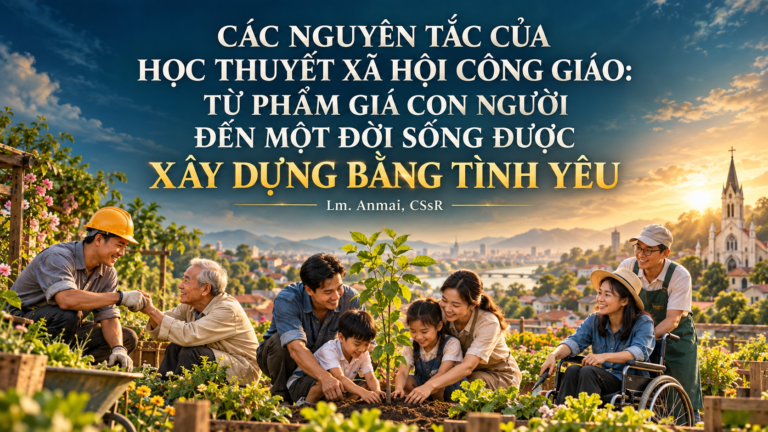 CÁC NGUYÊN TẮC CỦA HỌC THUYẾT XÃ HỘI CÔNG GIÁO: TỪ PHẨM GIÁ CON NGƯỜI ĐẾN MỘT ĐỜI SỐNG ĐƯỢC XÂY DỰNG BẰNG TÌNH YÊU Lm. Anmai, CSsR.
