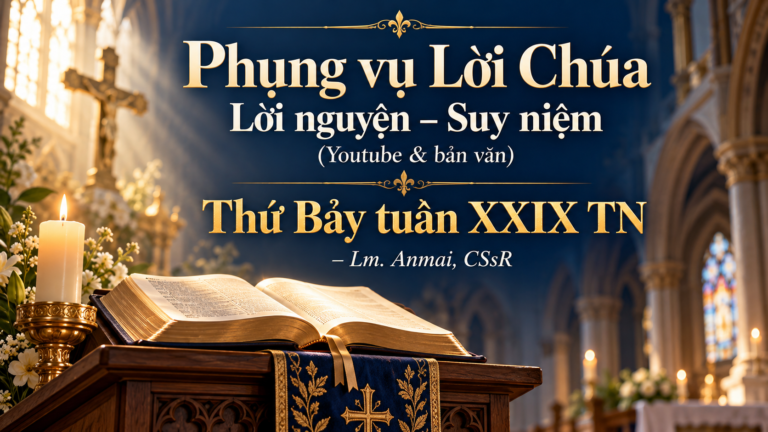 Phụng vụ Lời Chúa – Lời nguyện – Suy niệm (Youtube & bản văn) Thứ Bảy tuần XXIX TN – Lm. Anmai, CSsR
