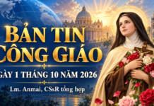 BẢN TIN CÔNG GIÁO NGÀY 1 THÁNG 10 NĂM 2026 Lm. Anmai, CSsR tổng hợp