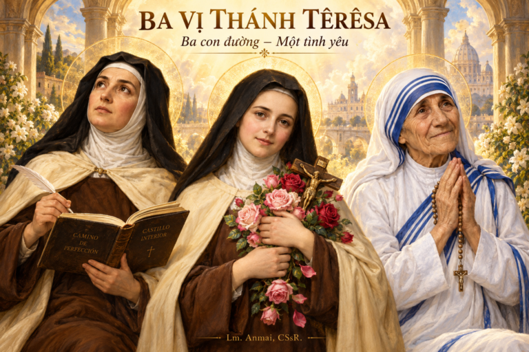 BA VỊ THÁNH TÊRÊSA: BA CON ĐƯỜNG, MỘT TÌNH YÊU VÀ MỘT ĐỜI NGƯỜI ĐƯỢC TRAO ĐI Lm. Anmai, CSsR.
