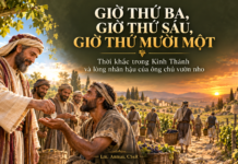 GIỜ THỨ BA, GIỜ THỨ SÁU, GIỜ THỨ MƯỜI MỘT Thời khắc trong Kinh Thánh và lòng nhân hậu của ông chủ vườn nho Lm. Anmai, CSsR .