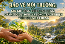 BẢO VỆ MÔI TRƯỜNG: GÌN GIỮ CÔNG TRÌNH TẠO DỰNG, CHĂM SÓC SỰ SỐNG VÀ SỐNG TRÁCH NHIỆM VỚI NGÔI NHÀ CHUNG Lm. Anmai, CSsR.