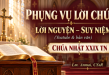 Phụng vụ Lời Chúa – Lời nguyện – Suy niệm (Youtube & bản văn) Chúa Nhật XXIX TN – Lm. Anmai, CSsR