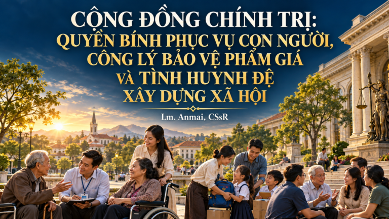 CỘNG ĐỒNG CHÍNH TRỊ: QUYỀN BÍNH PHỤC VỤ CON NGƯỜI, CÔNG LÝ BẢO VỆ PHẨM GIÁ VÀ TÌNH HUYNH ĐỆ XÂY DỰNG XÃ HỘI  Lm. Anmai, CSsR.
