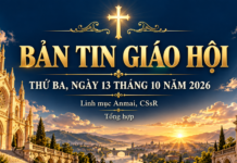 Bản tin Giáo hội ngày 13 tháng 10 năm 2026 Lm. Anmai, CSsR tổng hợp